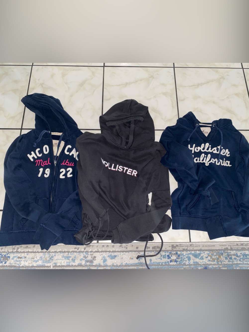 Hollister Navy & Black Hoodies Trio